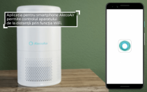 Purificator de aer AlecoAir P15 KIDDO, Wi-Fi, Lampa UV,-C Filtru HEPA si Carbune Activ, Functie Ionizare