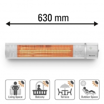 Radiator cu infrarosu IR 2050, Telecomanda, Putere 2000W, 3 Trepte de incalzire, Montabil pe perete, Protectie IP65