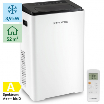Aer conditionat portabil Trotec PAC 3900 X, Capacitate 13.300 BTU, Debit 420mc/ora, Telecomanda, Display, Timer, Pentru 52mp