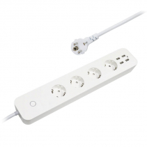 Prelungitor Smart WiFi AlecoAir G08-SP8S, 4 Porturi USB, 4 Prize AC, Control energetic, Timer, Programare saptamanala