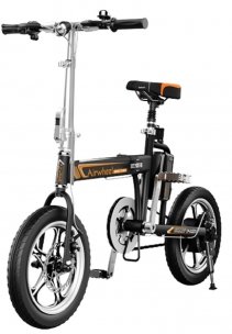 Bicicleta electrica pliabila Airwheel R5 Black, Viteza max. 20km/h, Putere motor 235W, Baterie Panasonic 214.6Wh/36V