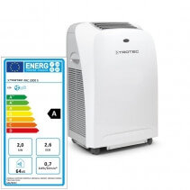 Aer conditionat portabil Trotec PAC 2000 S, Capacitate 7.000 Btu, Debit 320mc/ora, Telecomanda, Display, Timer, Pentru 26mp