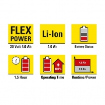 Acumulator suplimentar Flexpower 20V 4,0 Ah