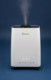 Resigilat! Umidificator si purificator MeacoMIST DELUXE 2020, Filtru HEPA si Carbune, Lampa UV-C, Ionizare, Difuzor aroma, Timer