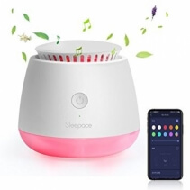 Difuzor de aroma si dispozitiv adormire Sleepace Nox Aroma SA1001, Lampa de Veghe, Muzica ambientala, Alarma sonora