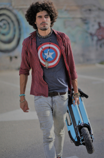 Trotineta electrica Myway Inokim Quick 3 Super Blue, Display, Viteza max. 25 km/h, Putere motor 450W, Baterie Li-Ion 48V/13Ah