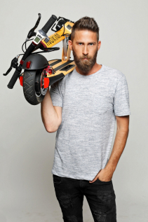 Resigilat - Trotineta electrica Myway Inokim Quick 3 Super Orange, Display, Viteza max. 25 km/h, motor 450W, Baterie Li-Ion 48V/