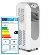 Aer conditionat portabil Trotec PAC 2000E, Capacitate 7.200 Btu, Debit 330mc/ora, Telecomanda, Display, Pentru 26mp