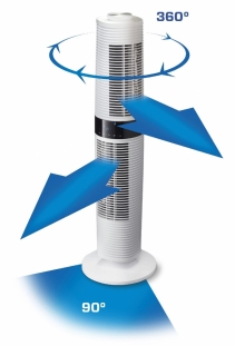 Ventilator turn Clean Air Optima CA-406W, Debit 530m3/h, 3 viteze, Telecomanda, Timer, Filtru praf, Oscilatie, 4 moduri de lucru
