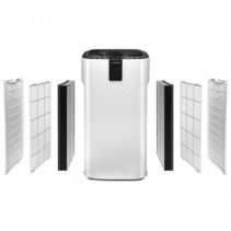 Purificator de aer Trotec AirgoClean 250E, Filtru True HEPA, pentru 88 mp, Ionizare, Indicator calitate aer
