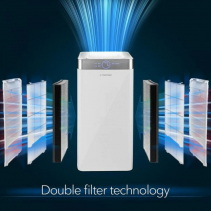 Purificator de aer Trotec AirgoClean 200E, Filtru True HEPA, pentru 66 mp, Ionizare, Indicator calitate aer