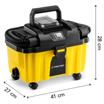 Aspirator fara fir TROTEC VC 15-20V, Filtru HEPA, Putere 130W, Aspirare lichide/murdarie uscata