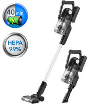 Aspirator vertical TROTEC cu acumulator VC155E, Acumulator 2 Ah, Filtru HEPA, Autonomie 40 min, Putere 150W