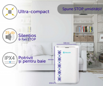 Dezumidificator AlecoAir D13 TRADITIO BASIC, 13L/zi, pentru 25mp, Timer, Sleep, Child Lock