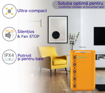 Dezumidificator AlecoAir D13 TRADITIO SAFIR, WiFi, 13L/zi, pentru 25mp, Timer, Sleep, Child Lock