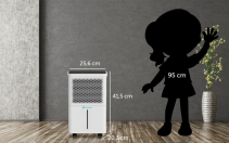 Dezumidificator AlecoAir D12 Junior, 12 litri/zi, Uscare Rufe, Debit Aer 80 mc/h, Higrostat, Timer