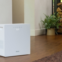 Spalator de aer, purificator si umidificator Duux Motion, Filtru de Carbon Activ, Pentru 40mp, Higrostat, Timer, Silentios