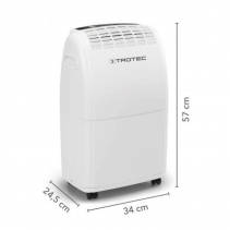 Dezumidificator Trotec TTK75E, 20 l / zi, 192mc/h, Higrostat integrat reglabil, Pentru spatii de pana la 45mp, Uscare rapida
