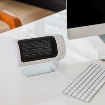 Aeroterma ceramica DUUX Twist White, Putere 1550W, 2 Trepte de incalzire, Recomandat pentru 40 m2, Unghi reglabil 50⁰