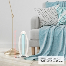 Lampa sterilizare cu ozon AlecoAir L30-OZ TOWER, Telecomanda, Recomandat pentru incaperi de pana la 30m2