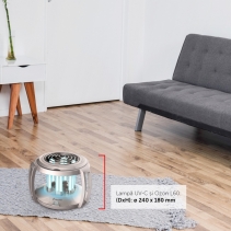 Lampa UV-C cu Ozon AlecoAir L60 SMART, WiFi, Telecomanda, 3 Moduri de utilizare, Spectru UV-C: 254 nm