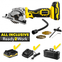 Mini ferastrau circular cu acumulator TROTEC PCSS 05-20 V, Acumulator 20V, Turatie mers in gol 3150 rpm