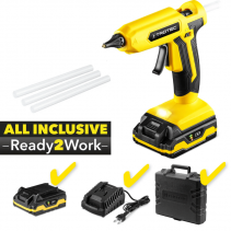 Pistol cu lipici fierbinte cu acumulator PGGS 10-20V, Acumulator 2 Ah, Timp de lucru 1 h, Dozare adeziv 15 g/min