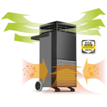 Purificator profesional de aer  Trotec TAC V+ cu masca fonica  si carcasa gri bazalt cu filtru HEPA H14