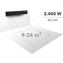 Radiator obscur IRD2400 cu 3 trepte de incalzire pana la 2400 W, display LED, Telecomanda
