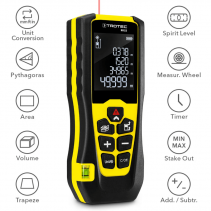 Distantier cu laser TROTEC BD22, Domeniul de masurare 50 m, Functia Pitagora, Oprire automata