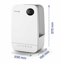 Umidificator si purificator Clean Air Optima CA606, Ionizare, Display, Timer, Rata umidificare 480 ml/ora