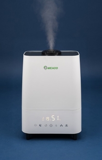 Umidificator si purificator MeacoMIST DELUXE 2020, Filtru HEPA si Carbune, Lampa UV-C, Ionizare, Difuzor aroma, Timer