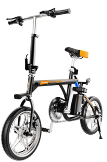 Bicicleta electrica pliabila Airwheel R3 Black, Viteza max. 20km/h, Putere motor 235W, Baterie Panasonic 214.6Wh/36V