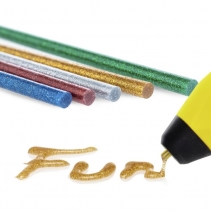 Set batoane cu sclipici de lipici fierbinte Trotec, 50 bucati, Ø 7 mm