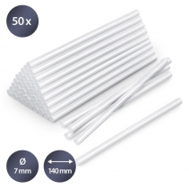 Set batoane transparente de lipici fierbinte Trotec, 50 bucati, Ø 7 mm