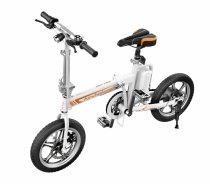 Bicicleta electrica pliabila Airwheel R5 White, Viteza max. 20km/h, Putere motor 235W, Baterie Panasonic 214.6Wh/36V