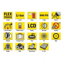 Compresor cu acumulator PCPS 10-16V & Pompa de aer cu acumulator PCPS 11-16V, Debit pompa aer 45m3/h