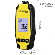 Detector de radiatii microunde BR16 TROTEC, Decuplare automata, Functia Min/Max, Functia HOLD, Avertizare sonora