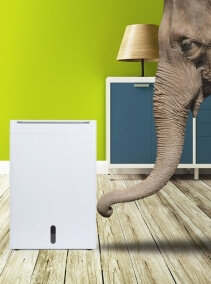 Dezumidificator Meaco DD8L Zambezi, 12l/zi, Debit 150mc/h, Pentru 25mp, Higrostat, Timer, Functie ionizare si blocare copii