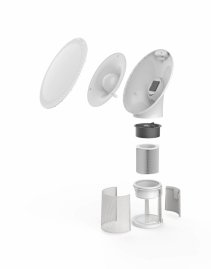 Purificator aer Duux Solair, Filtru HEPA, Filtru Carbon Activ, Debit aer 270 mc/ora, Mod ECO, Pentru 40mp, Lumina veghe RGB