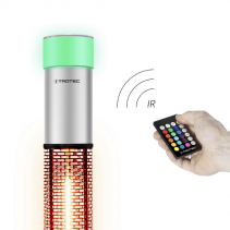 Radiator cu infrarosu pentru terase IRS1500E, Lumina LED 16 culori, Putere 1500W, Telecomanda