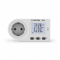Priza cu contor energetic Trotec BX11, Ecran LCD, Afisaj energie consumata programata, Protectie la intreruperea curentului