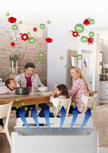 Dezumidificator Meaco DD8L Zambezi, 12l/zi, Debit 150mc/h, Pentru 25mp, Higrostat, Timer, Functie ionizare si blocare copii